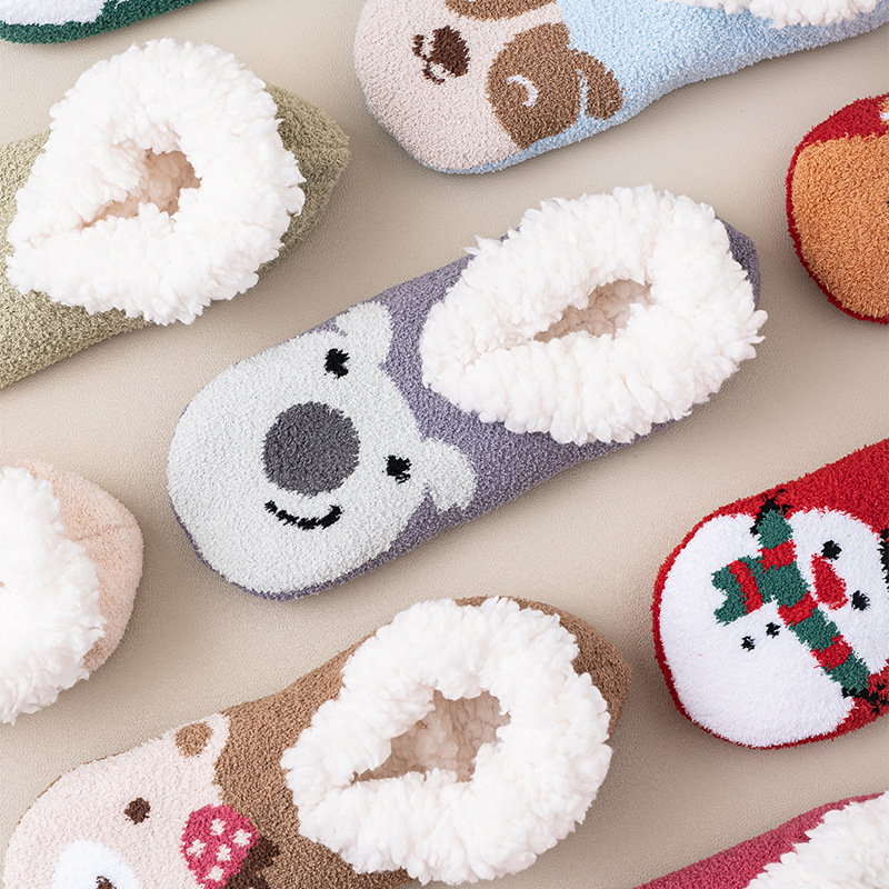 Thickened Room Socks Indoor Non-slip Silicone Lambswool Socks - Image 4