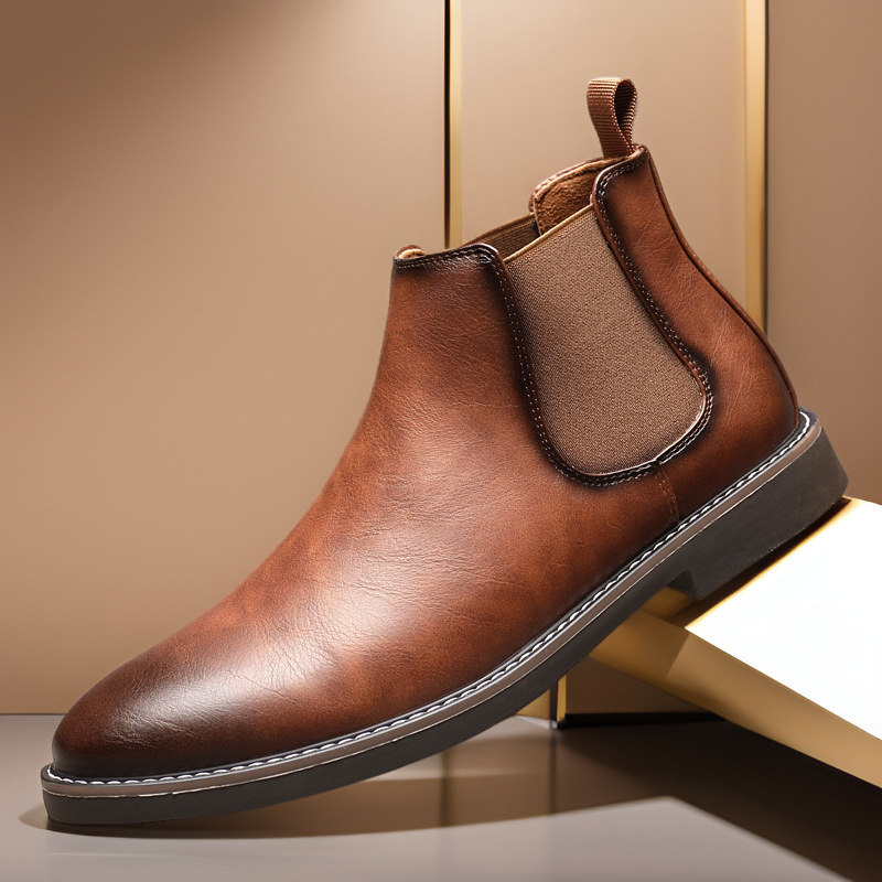All-matching British Retro Chelsea Boots Men's Shoes - Image 4