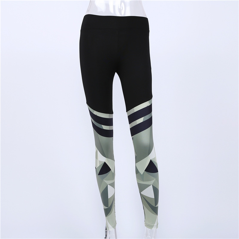 Camouflage printed stitching yoga pants — изображение 6