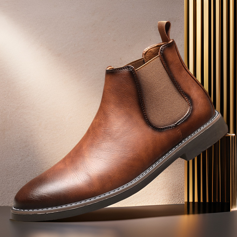 All-matching British Retro Chelsea Boots Men's Shoes - Image 7