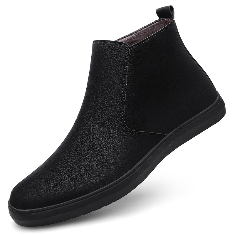 First Layer Cowhide Retro Frosted Leather High-top Leather Boots – Bild 5