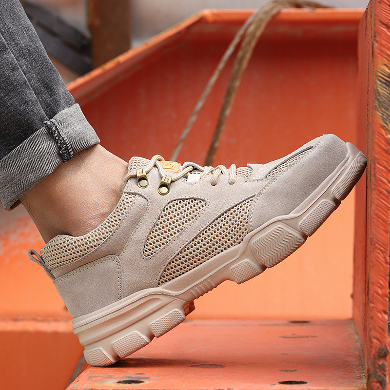 Men's Fashionable Breathable Anti-smashing And Anti-penetration Safety Shoes - Image 5