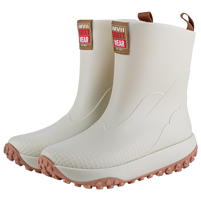 Mid And Low Tube Men's Rain Boots Outdoor Non-slip Waterproof Shoes - Image 4