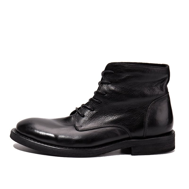 Trendy Workwear Boots All-match First Layer Cowhide Retro - Image 6