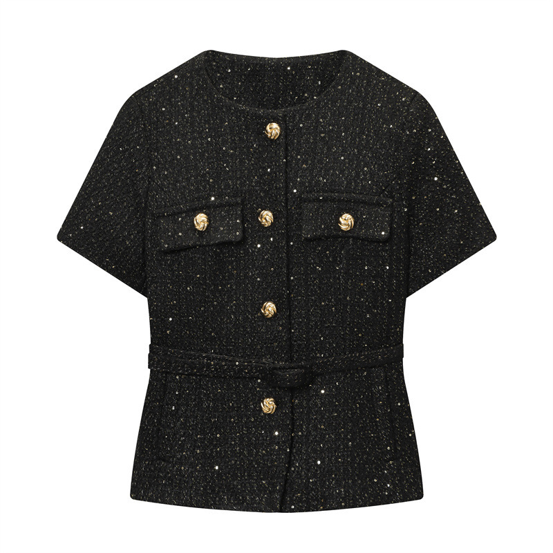 Women's Vest With Belt Texture - Image 7