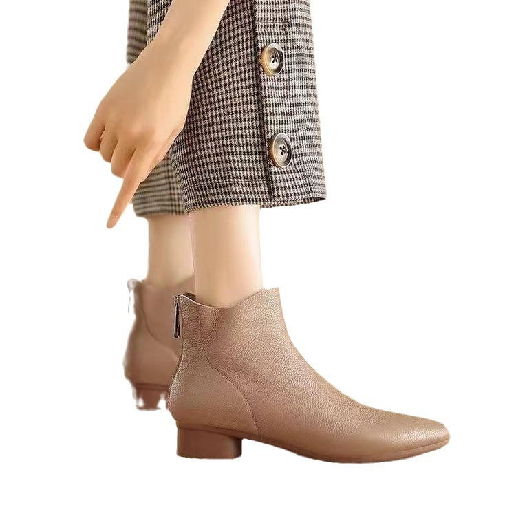 Women's Thick Bottom Vintage Martin Boots Women's Mid-calf Soft Bottom Wholesale - Image 5