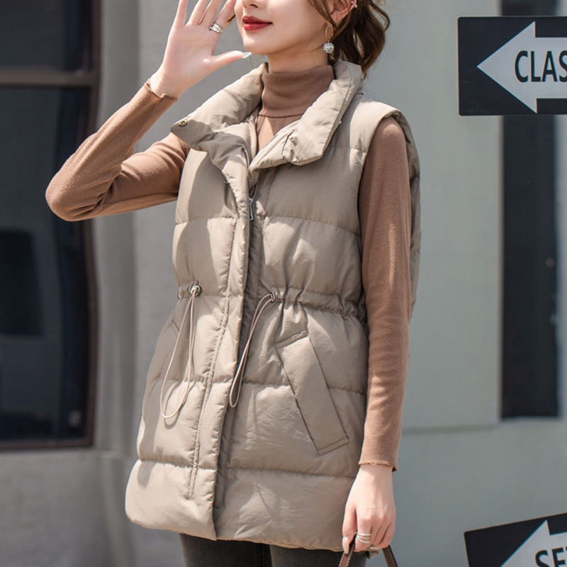 Women's Korean-style Short Duck Down Lightweight Down Vest - Image 2