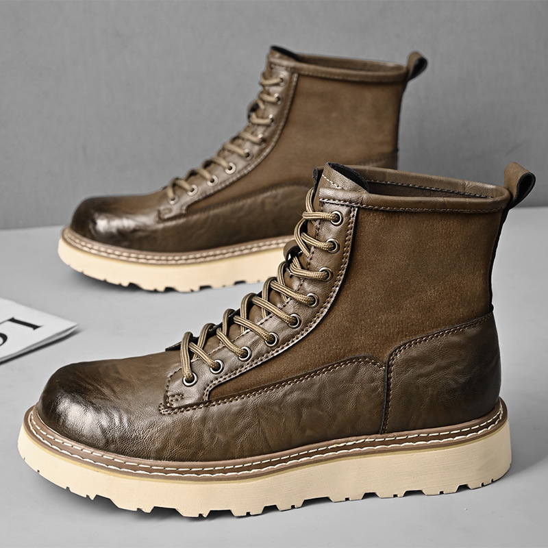 Trend Men's High-top British Style Working Boots - Image 4