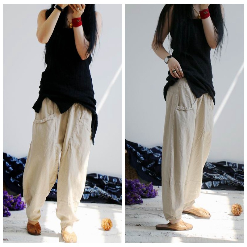 Practicing Yoga Pants Loose Large Size Carrot Pants — изображение 3