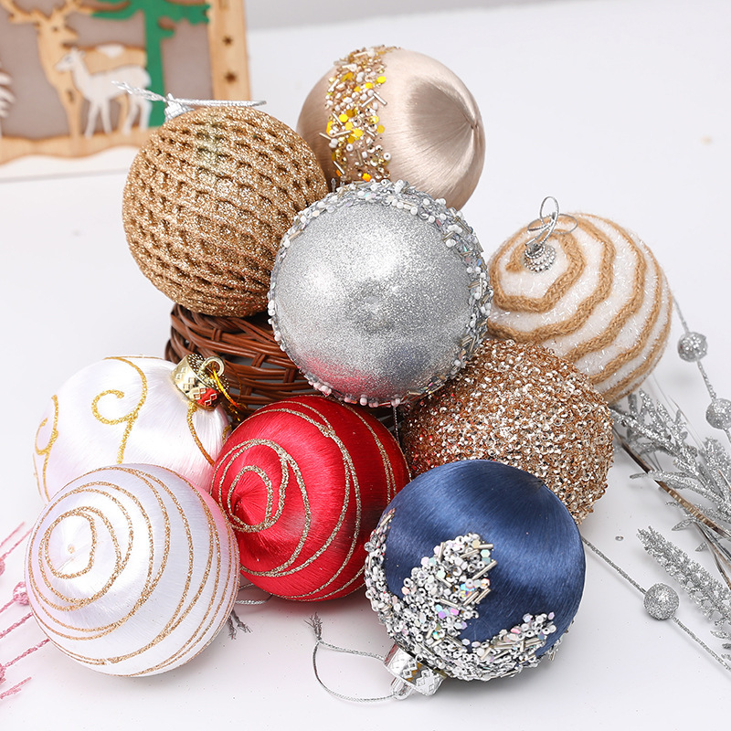 Christmas Decorations Foam Painted Silk Ball Christmas Tree Pendant – Bild 3