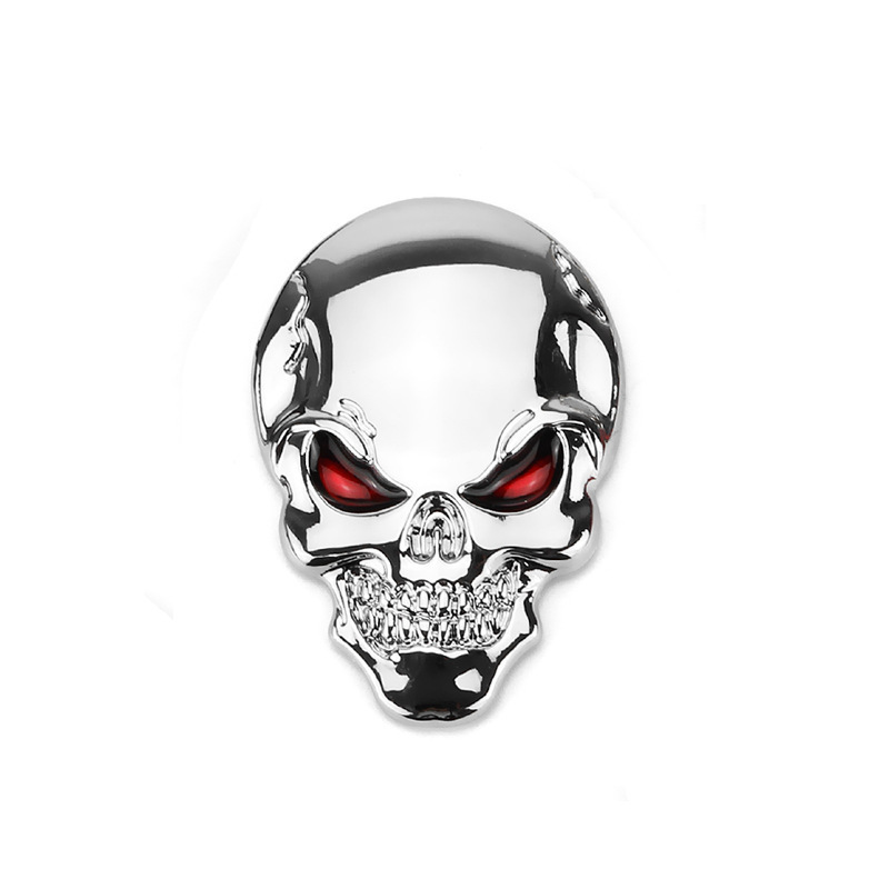 Car Metal Skull Sticker Body Sticker Red Eye Ghost Head – Bild 6