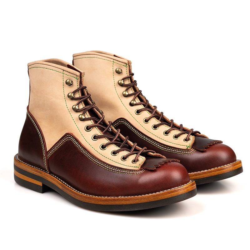 Male American Retro Motorcycle Boots - Image 5