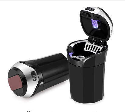 Car ashtray can be smoked with LED lights creative detachable car supplies