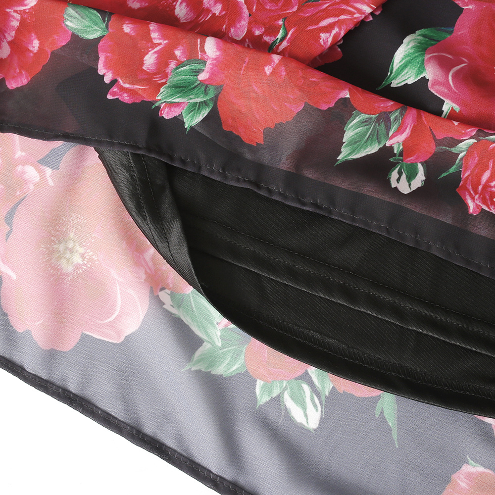 African Clothing Women's Chiffon Print Big Swing Dress Long Skirt – Bild 3