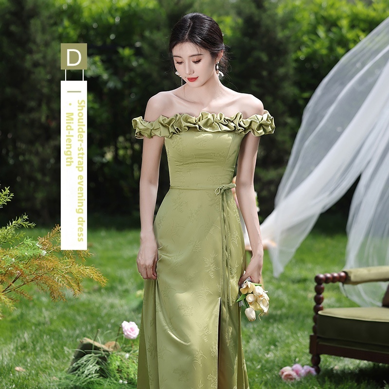 Green National Style Element Bridesmaid Dress – Bild 9