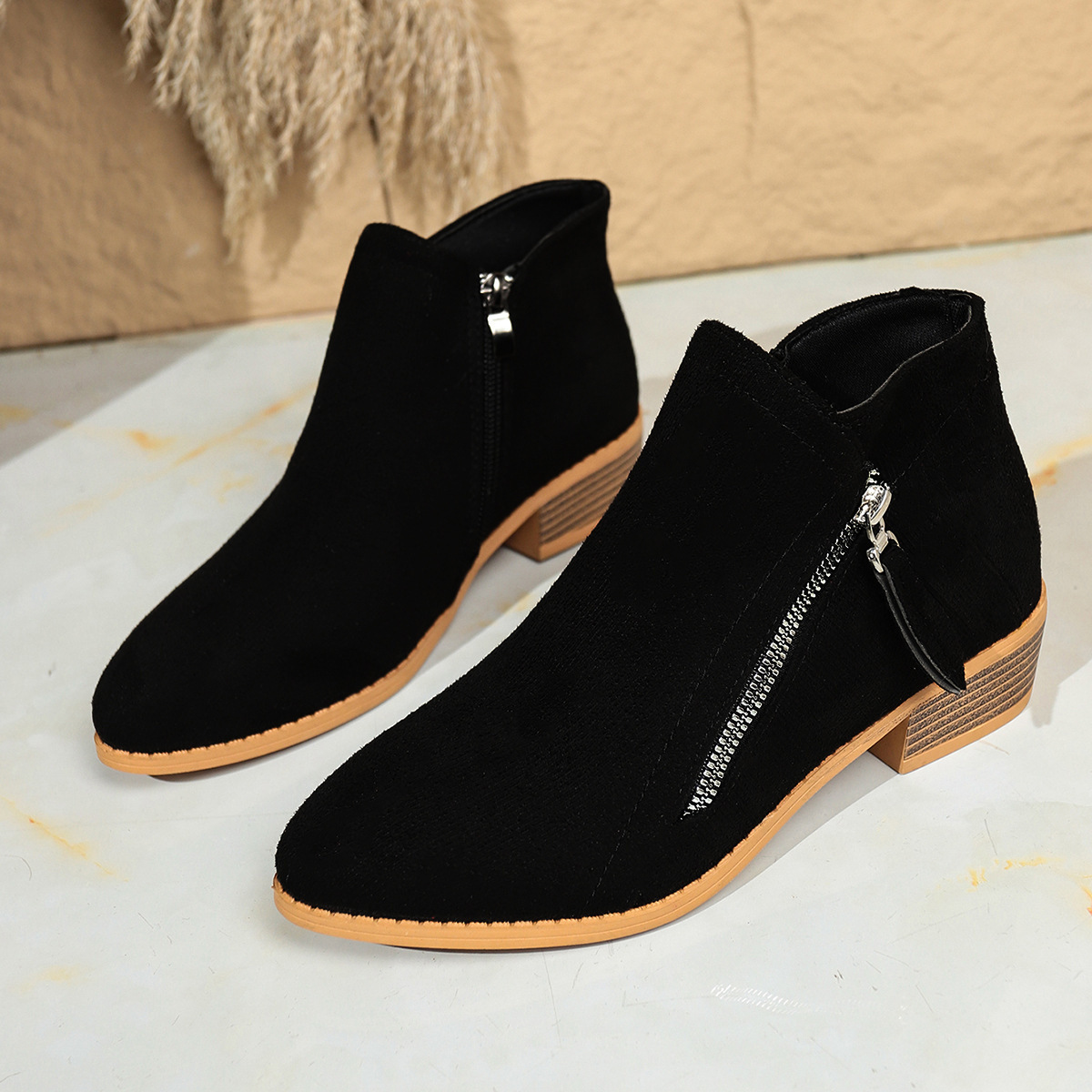 Suede European And American Style Women's Ankle Boots - Image 6