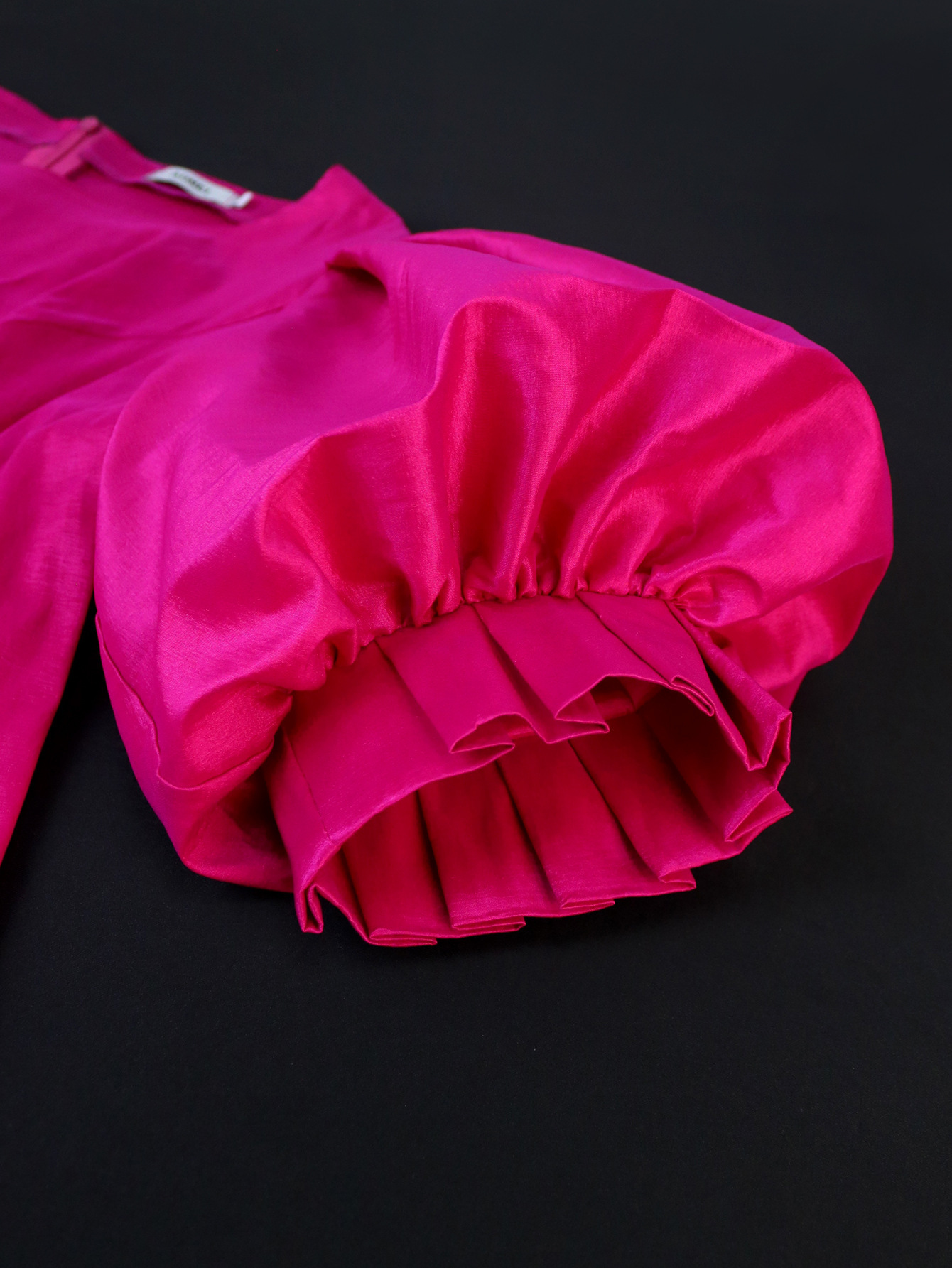 Summer Satin Lantern Sleeve Waist-controlled Top — изображение 6