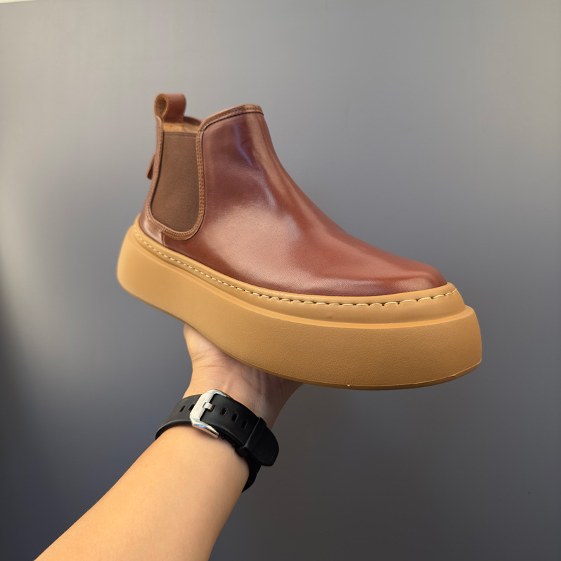 British Style Leather Casual Martin Boots - Image 3