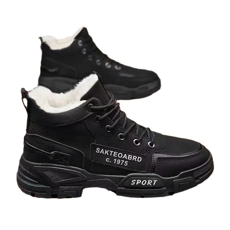 Martin Boots Fleece-lined Warm Waterproof Non-slip Snow Boots Men - Image 5