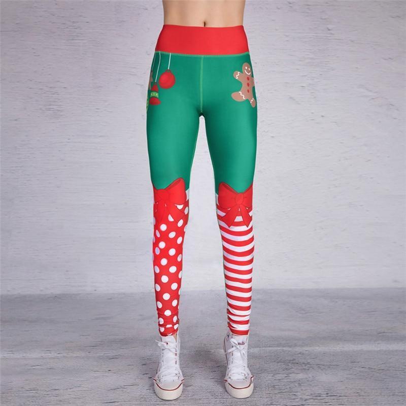 Yoga Christmas Print Hip High Waist Fitness Yoga Pants – Bild 3