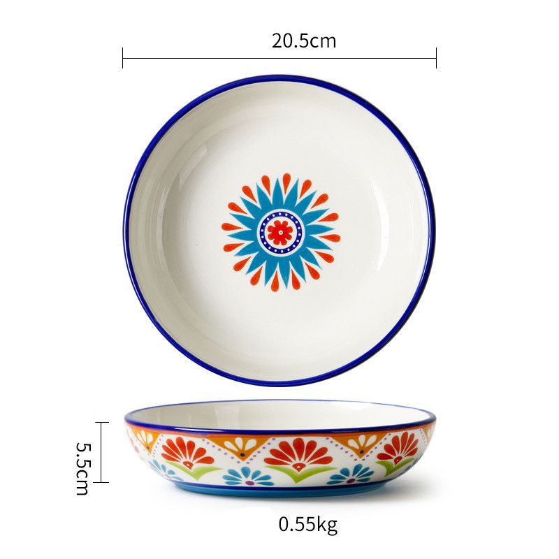 Ceramic Tableware Pastoral Style Home Plate Dinner Plate – Bild 2