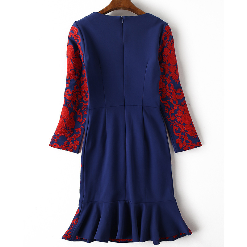 Fish tail wrap hip dress dress — изображение 2