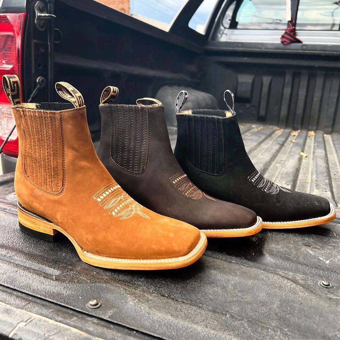 New European And American Embroidered Sleeve Chelsea Martin Boots Men's - Image 3