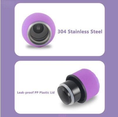 Insulated Stainless Steel Water Bottle Mug Rubber Painted Surface Vacuum Flask Coffee Cup Bottle - Image 3