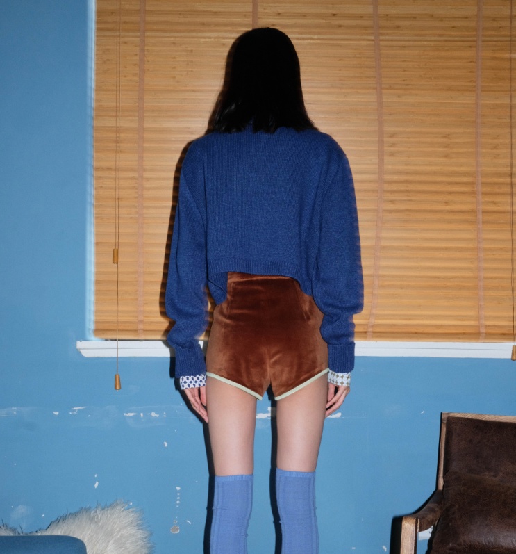 Romantic Impressionist Picasso Retro Wool Sweater Cardigan Loose Short - Image 4