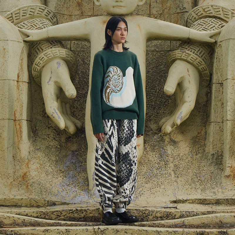 Ladies Casual Fashion Conch Pattern Sweater – Bild 6