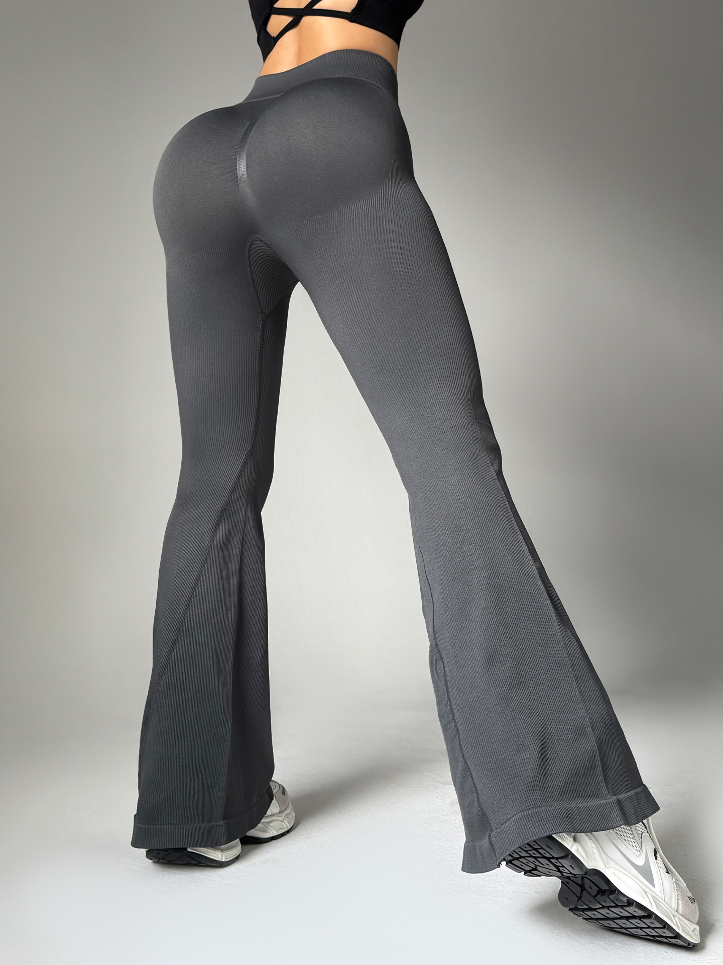 High Waist Flared Pants Women's Hip Lifting Casual Yoga Pants — изображение 3