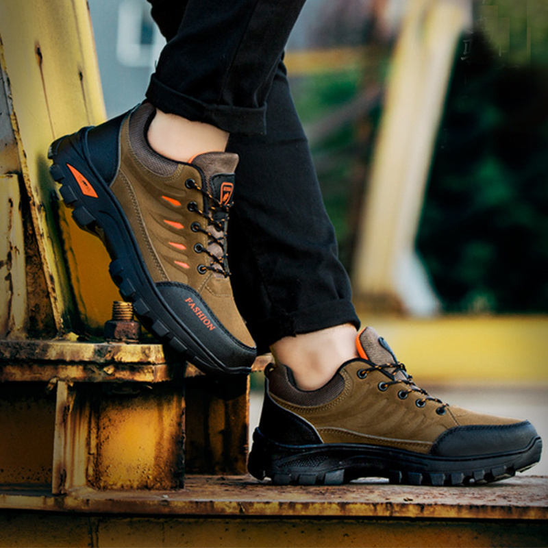 Men's Hiking Work Shoes Casual Breathable Lace-up Sneakers Outdoor Running Sports Shoes – Bild 3