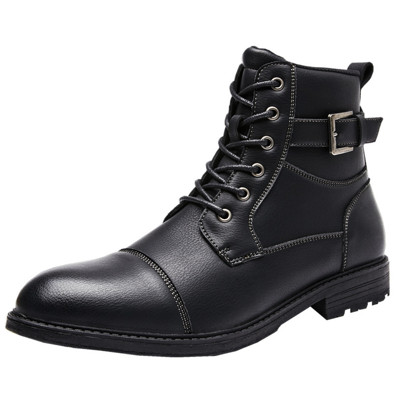 Worker Boot Men's Retro Lace Up High-top Martin Boots - Image 6
