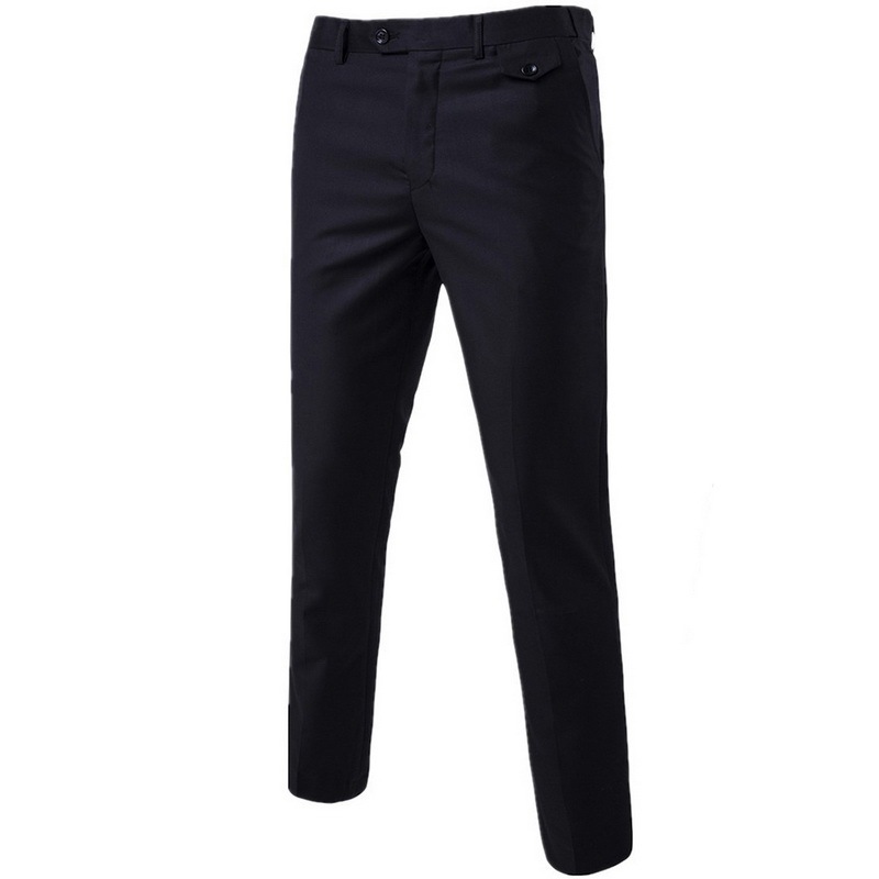 Solid color men's casual pants slim stylish men's pants - Image 2