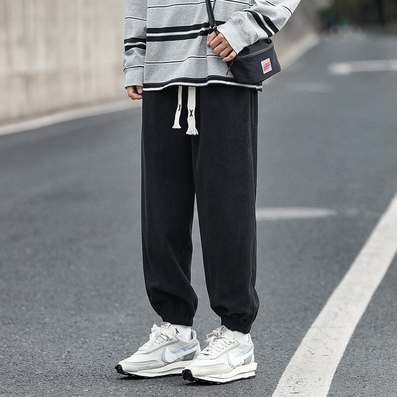 Corduroy Fleece Padded Pants Men's Pants Autumn And Winter - Image 7