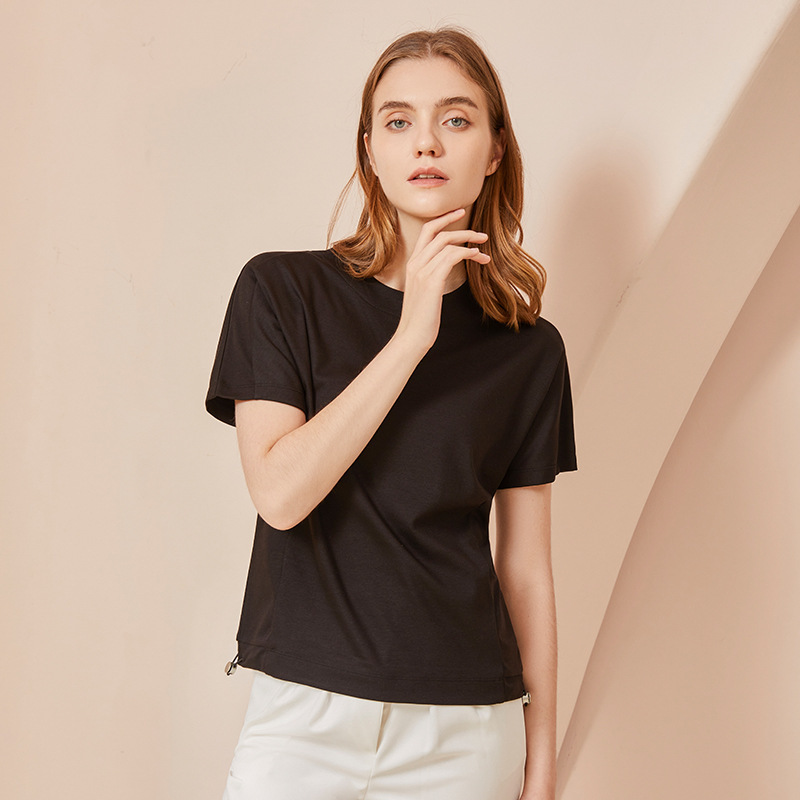 Summer Women's Thin Silkworm Silk Cool Cotton Short Sleeve – Bild 7