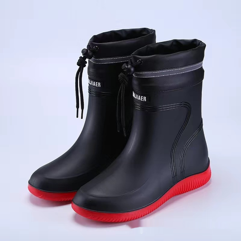 Cotton-padded Warm-keeping Fixed Velvet Rain Boots For Men And Women - Image 7