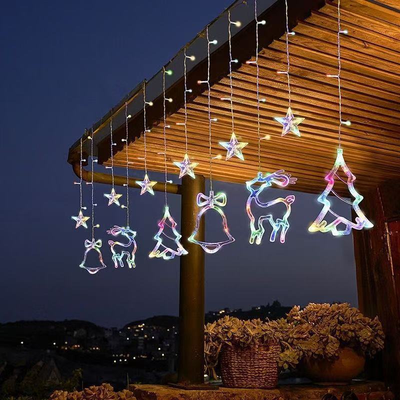 Christmas Decoration Led Color Light String Star Moon Curtain Light - Image 7