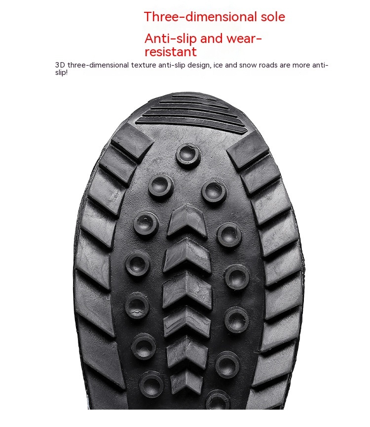 Thickened Fleece-lined Warm Elderly Short Non-slip Big Cotton Shoes - Image 7