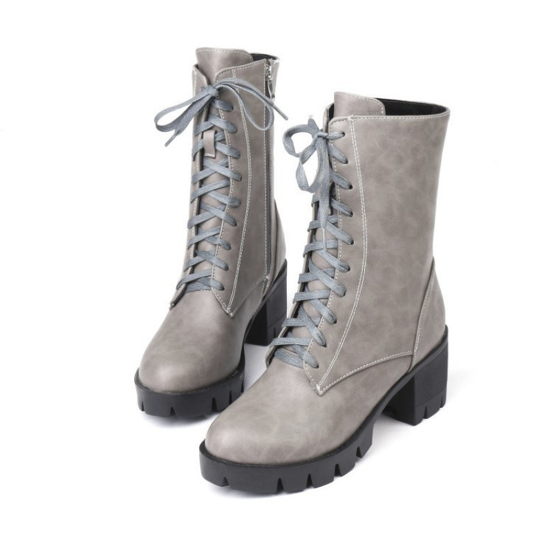 Women's European And American Taiwan Platform Martin Boots - Image 6