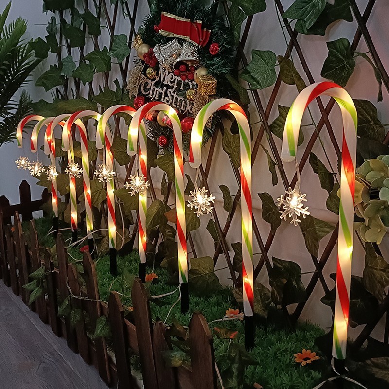 Solar Christmas Crutches Ground Plug Light Decoration Landscape Lamp - Image 8