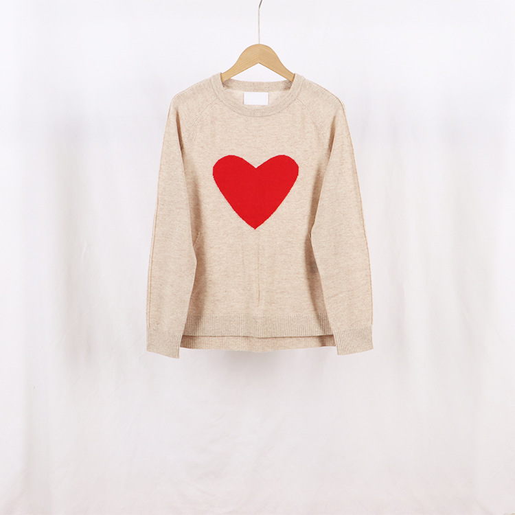 French Style Round Neck And Heart Pattern Long Sleeves - Image 5