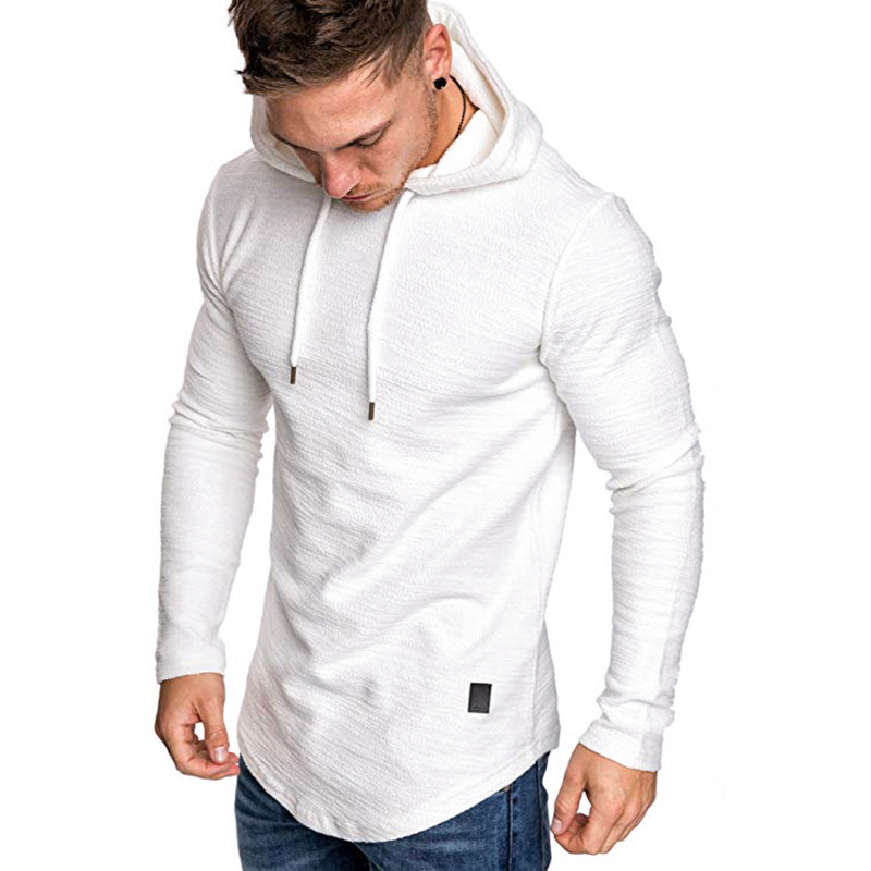 Men Hoodie Sweatshirt Casual Long Sleeve Slim Tops Gym T-shir - Image 5