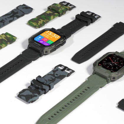 Silicone Flat Direct Mouth Smart Watch Strap