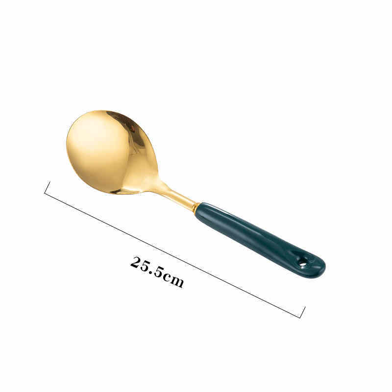 Nordic Stainless Steel Kitchen Utensils Spatula Ceramic Handle - Image 8