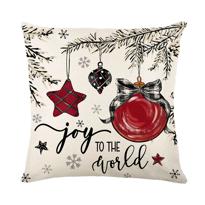 Christmas Cushion Cover Pillowcase Merry Christmas Decor For Home 2024 Xmas Ornament Happy NewYear Gift — изображение 7