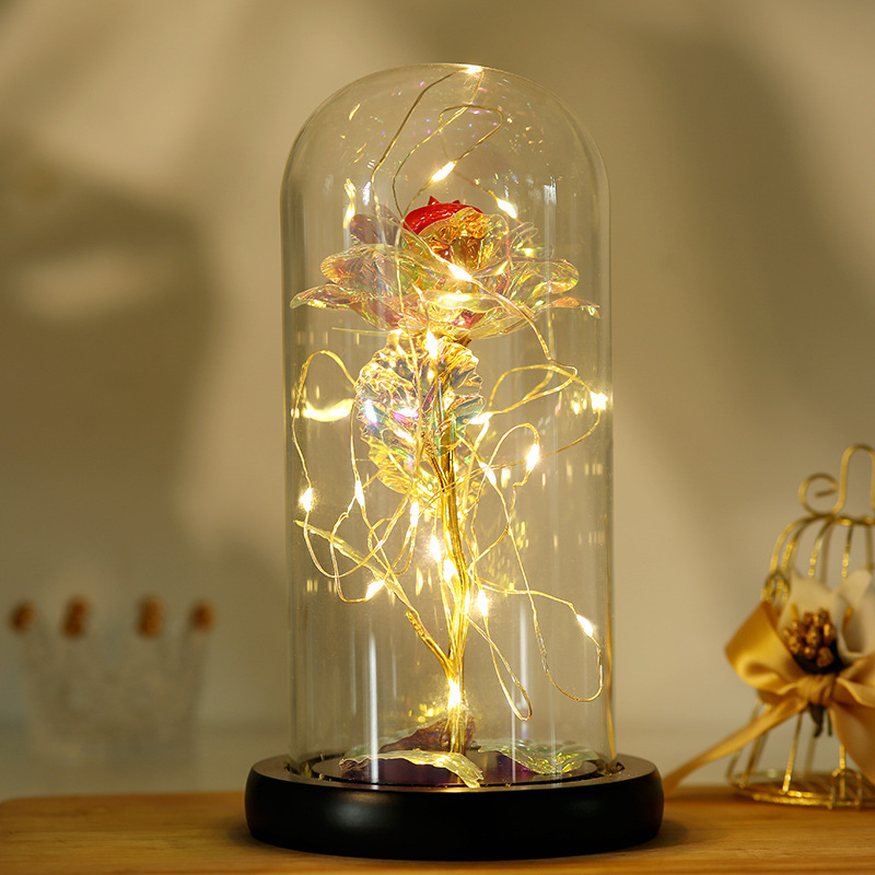 Colorful 24k Gold Foil Flower Color GoldWith Lights Christmas Gift - Image 7
