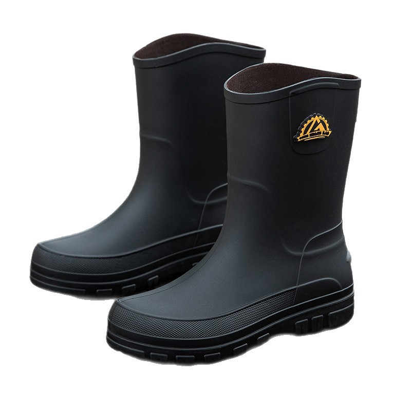 Men's Fashionable Outdoor Middle Tube Non-slip Rain Boots - Image 5