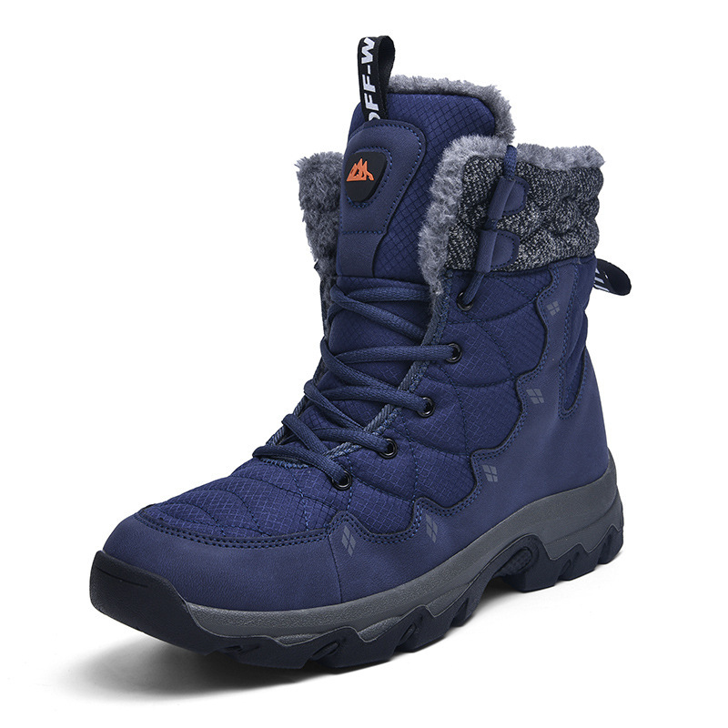 Men's Thick-soled Daily Outdoor Fleece-lined High-top Boots - Image 8