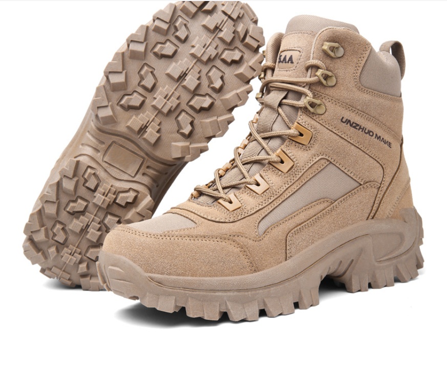 Combat Fall Winter Men High-top Outdoor Training Combat Hiking Desert Warm Snow Boots - Image 5